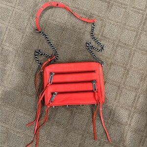 Rebecca Minkoff Mini 5 Zip Convertible Crossbody Bag in Coral